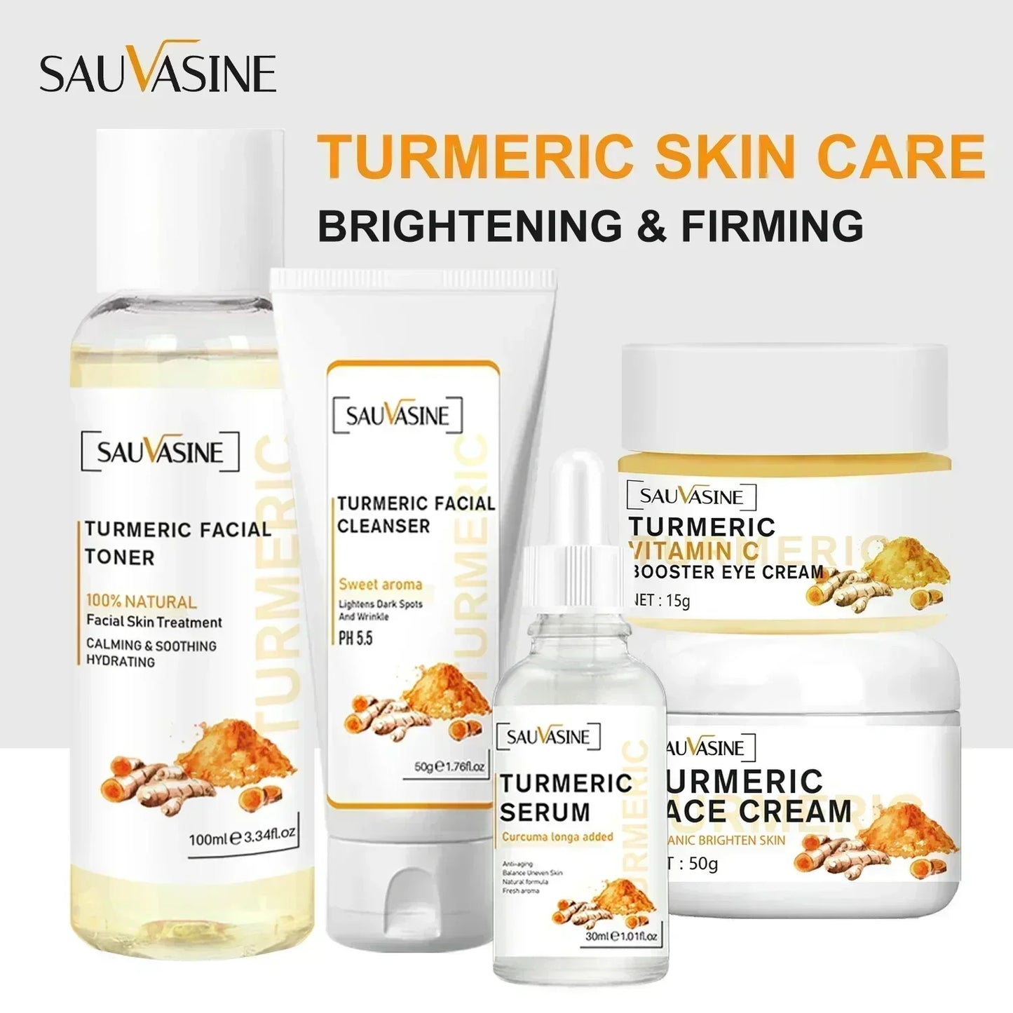 Turmeric Face Skin Care Set - DigitalDealHeaven Turmeric 5 pcs Set DigitalDealHeaven