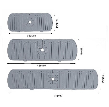 Kitchen Sink Silicone Splash Guard - DigitalDealHeaven Grey / 35CM DigitalDealHeaven