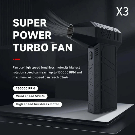 3rd Generation Mini Turbo Jet Fan Handheld - DigitalDealHeaven Black DigitalDealHeaven