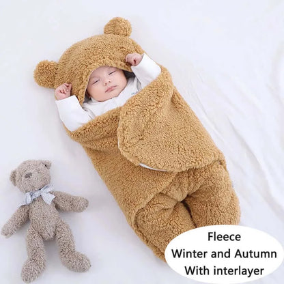 Newborn Baby Wrap Blankets 0-9 Months - DigitalDealHeaven khaki fleece / 3M-0-3month DigitalDealHeaven