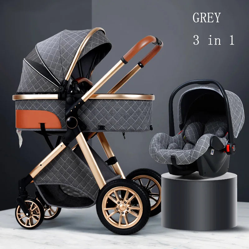 Luxury 3 in 1 Baby Travel System - DigitalDealHeaven Grey 3 in 1 DigitalDealHeaven