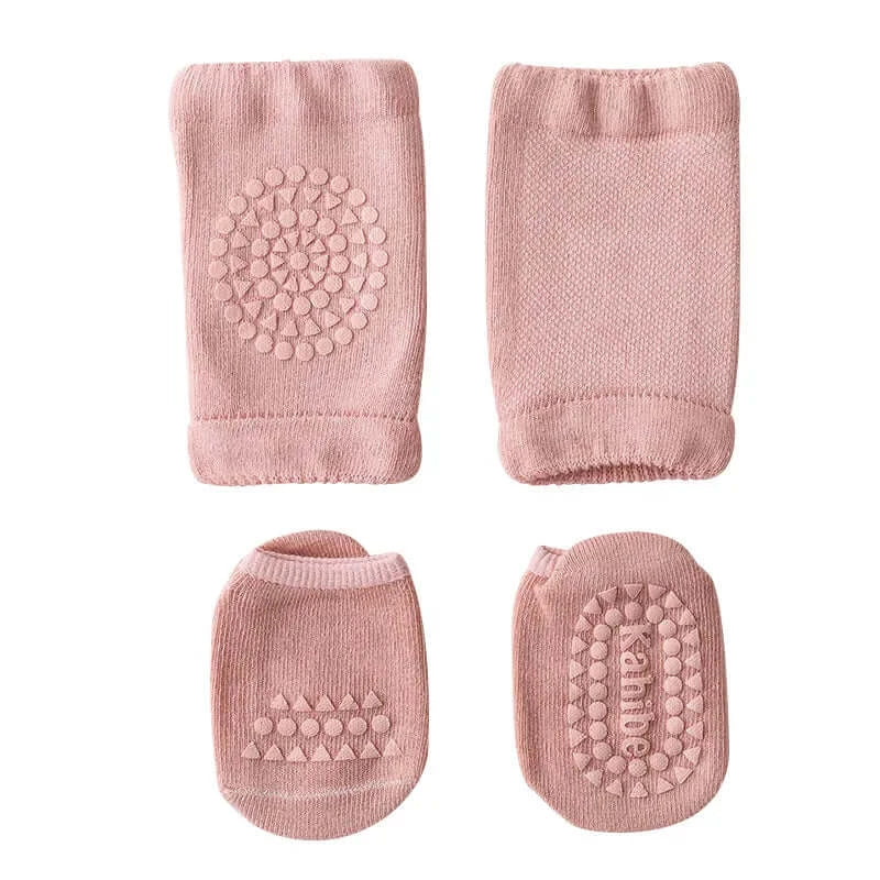 Anti Slip Baby Knee Pads Socks Set - DigitalDealHeaven Pink / S(0-1Year) DigitalDealHeaven