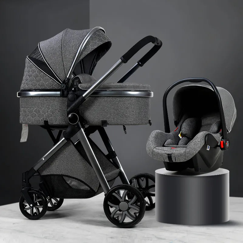 Luxury 3 in 1 Baby Travel System - DigitalDealHeaven Dark grey 3 in 1 DigitalDealHeaven