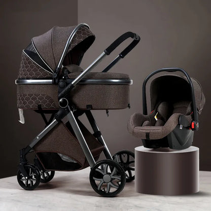 Luxury 3 in 1 Baby Travel System - DigitalDealHeaven Dark coffee 3 in 1 DigitalDealHeaven