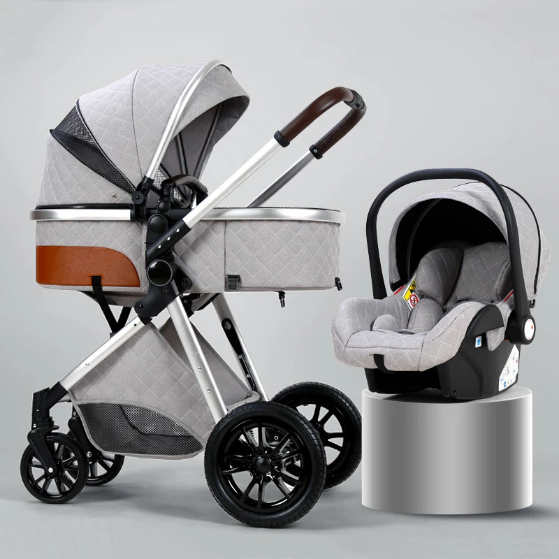 Luxury 3 in 1 Baby Travel System - DigitalDealHeaven light grey 3 in 1 DigitalDealHeaven