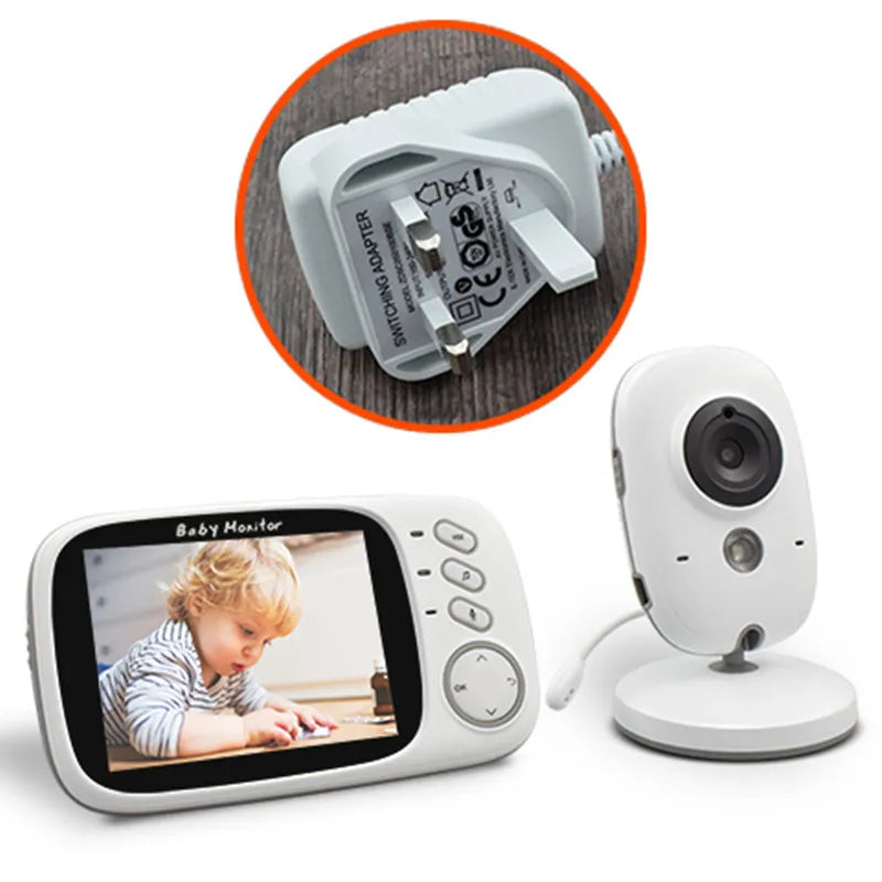 2.4G Wireless Video Baby Monitor with 3.2 Inches LCD - DigitalDealHeaven UK Plug DigitalDealHeaven