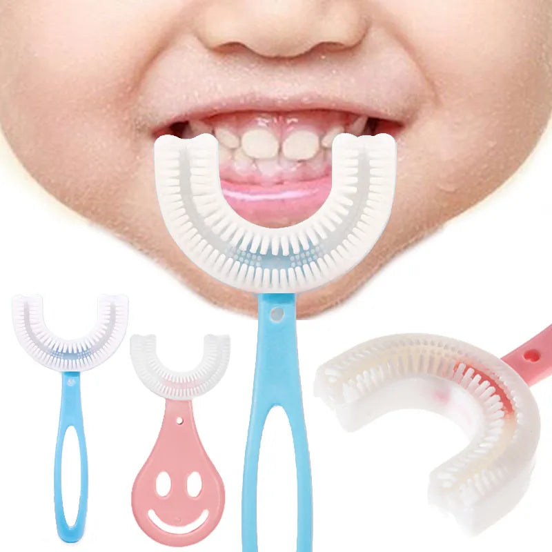 Children 360 Degree U-shaped Silicone Toothbrush - DigitalDealHeaven DigitalDealHeaven