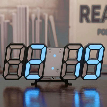 3D LED Digital Clock - DigitalDealHeaven Black & Blue DigitalDealHeaven