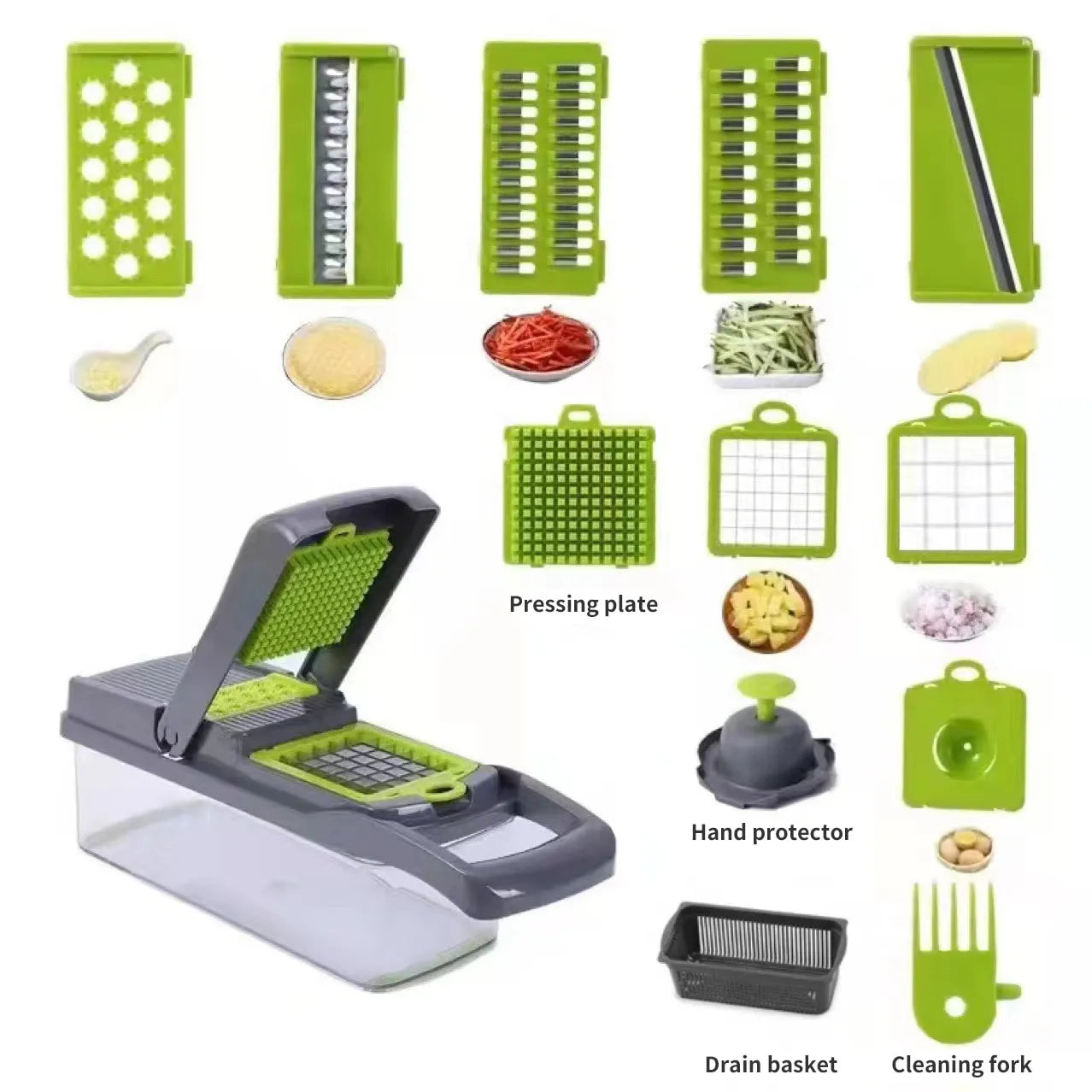 12 in 1 Multi-functional Vegetable Slicer Cutter Shredders Slicer With Basket - DigitalDealHeaven DigitalDealHeaven