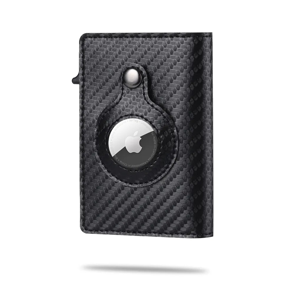 Apple Airtag Wallet Men Carbon Fiber Fashion ID Credit Card Holder Rfid - DigitalDealHeaven Carbon Fiber Black DigitalDealHeaven