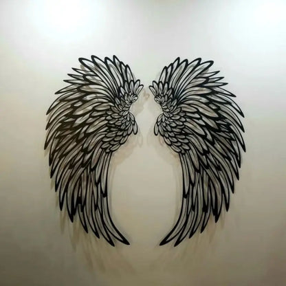 Metal Angel Wings Wall Art With Led Lights - DigitalDealHeaven No lights / 30cm DigitalDealHeaven