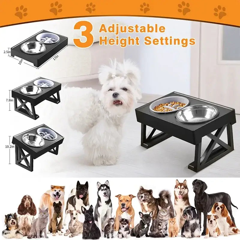 Dog Double Elevated Bowls Stand - DigitalDealHeaven DigitalDealHeaven