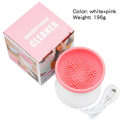 Portable USB Makeup Brush Cleaner - DigitalDealHeaven white pink DigitalDealHeaven