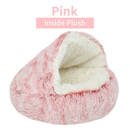 Cat and Dog 2 in 1 Sleeping Bag Nest for Small Dogs - DigitalDealHeaven 40x40cm / Pink-Inside Plush DigitalDealHeaven