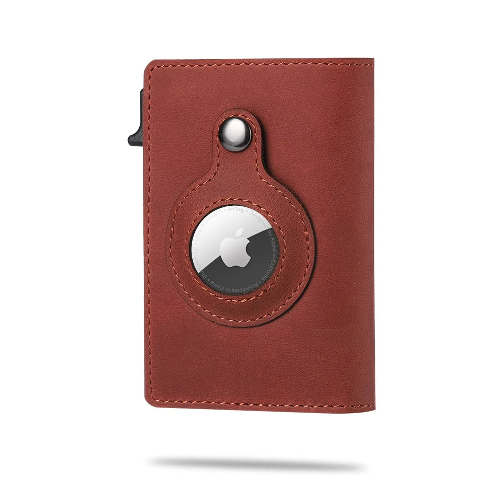 Apple Airtag Wallet Men Carbon Fiber Fashion ID Credit Card Holder Rfid - DigitalDealHeaven Red DigitalDealHeaven