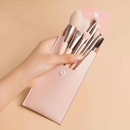 8 Pcs Cosmetics Foundation Blending Makeup Brush - DigitalDealHeaven apricot DigitalDealHeaven