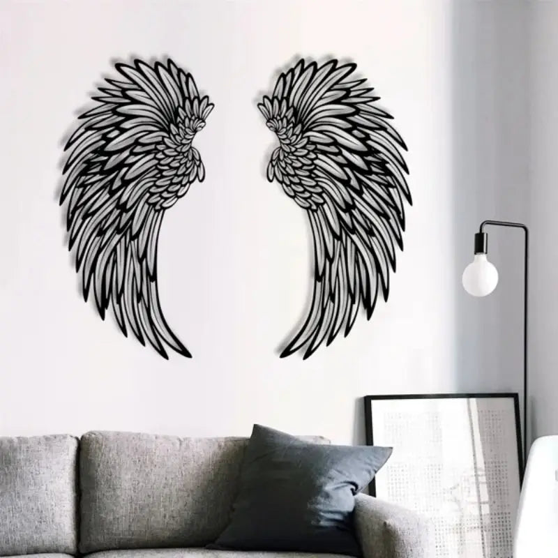 Metal Angel Wings Wall Art With Led Lights - DigitalDealHeaven DigitalDealHeaven