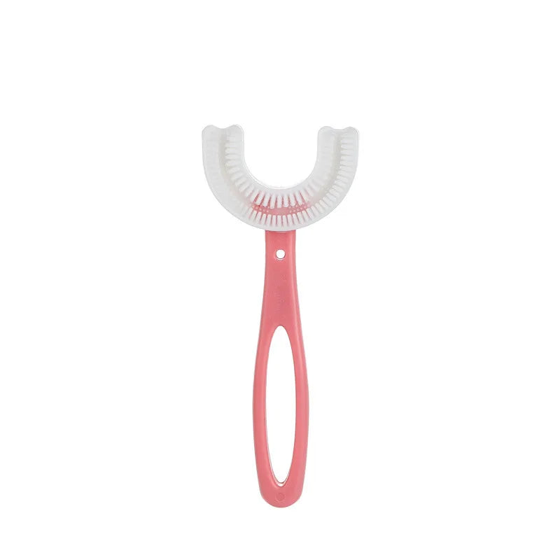 Children 360 Degree U-shaped Silicone Toothbrush - DigitalDealHeaven Pink 6-12T DigitalDealHeaven