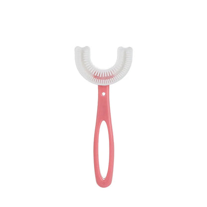 Children 360 Degree U-shaped Silicone Toothbrush - DigitalDealHeaven Pink 6-12T DigitalDealHeaven