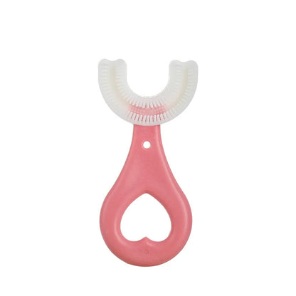 Children 360 Degree U-shaped Silicone Toothbrush - DigitalDealHeaven Pink 2-6T DigitalDealHeaven