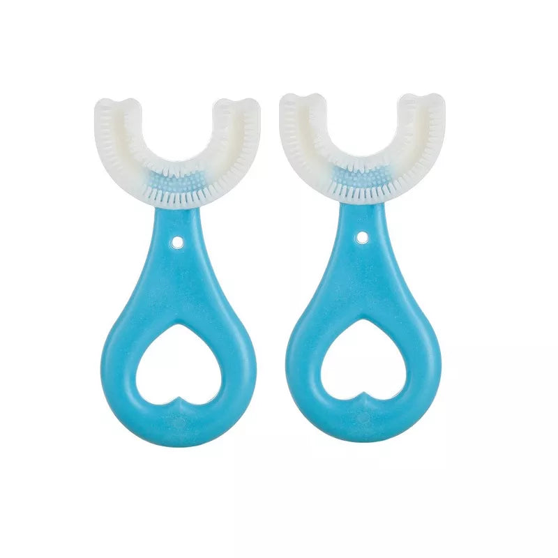 Children 360 Degree U-shaped Silicone Toothbrush - DigitalDealHeaven Blue S 2pcs DigitalDealHeaven