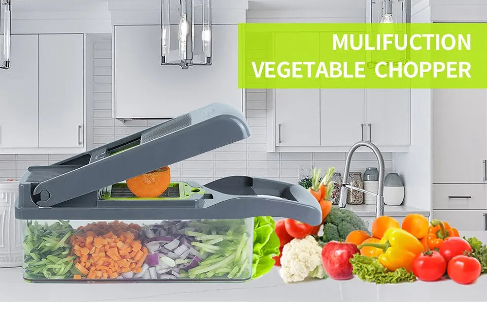 12 in 1 Multi-functional Vegetable Slicer Cutter Shredders Slicer With Basket - DigitalDealHeaven DigitalDealHeaven