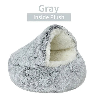 Cat and Dog 2 in 1 Sleeping Bag Nest for Small Dogs - DigitalDealHeaven 40x40cm / Grey-Inside Plush DigitalDealHeaven