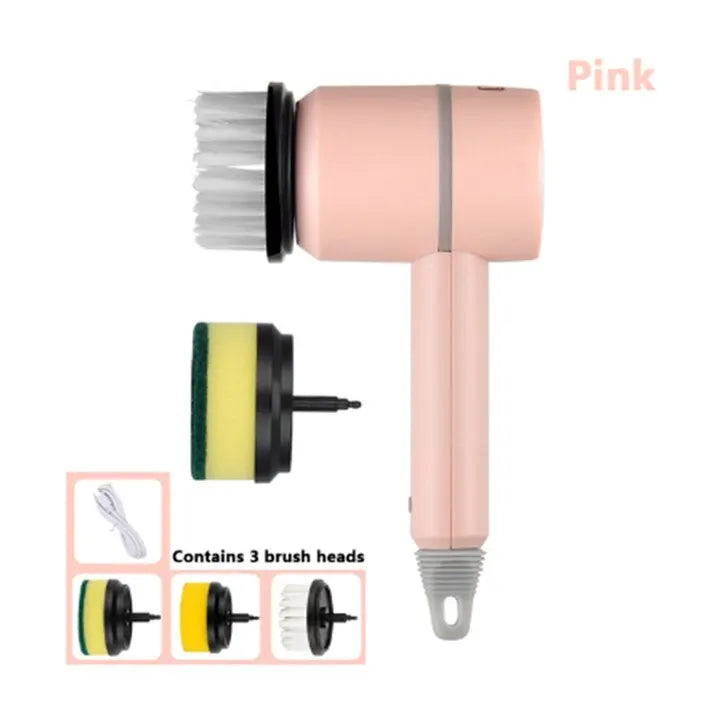 USB Rechargeable Electric Cleaning Brush - DigitalDealHeaven USB / Pink DigitalDealHeaven