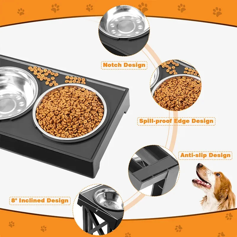 Dog Double Elevated Bowls Stand - DigitalDealHeaven DigitalDealHeaven