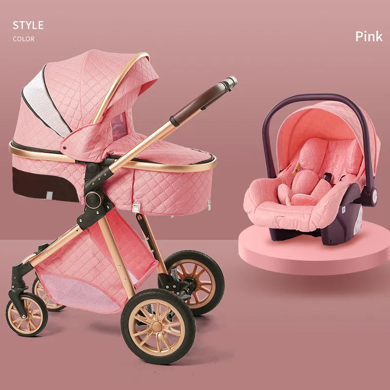 Luxury 3 in 1 Baby Travel System - DigitalDealHeaven Pink 3 in 1 DigitalDealHeaven