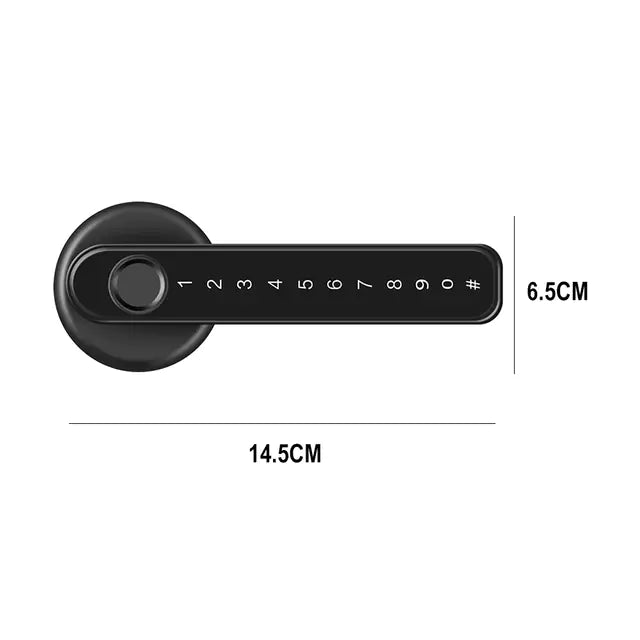 Secure Touch Elite Fingerprint Door-lock - DigitalDealHeaven Black Key Standard DigitalDealHeaven